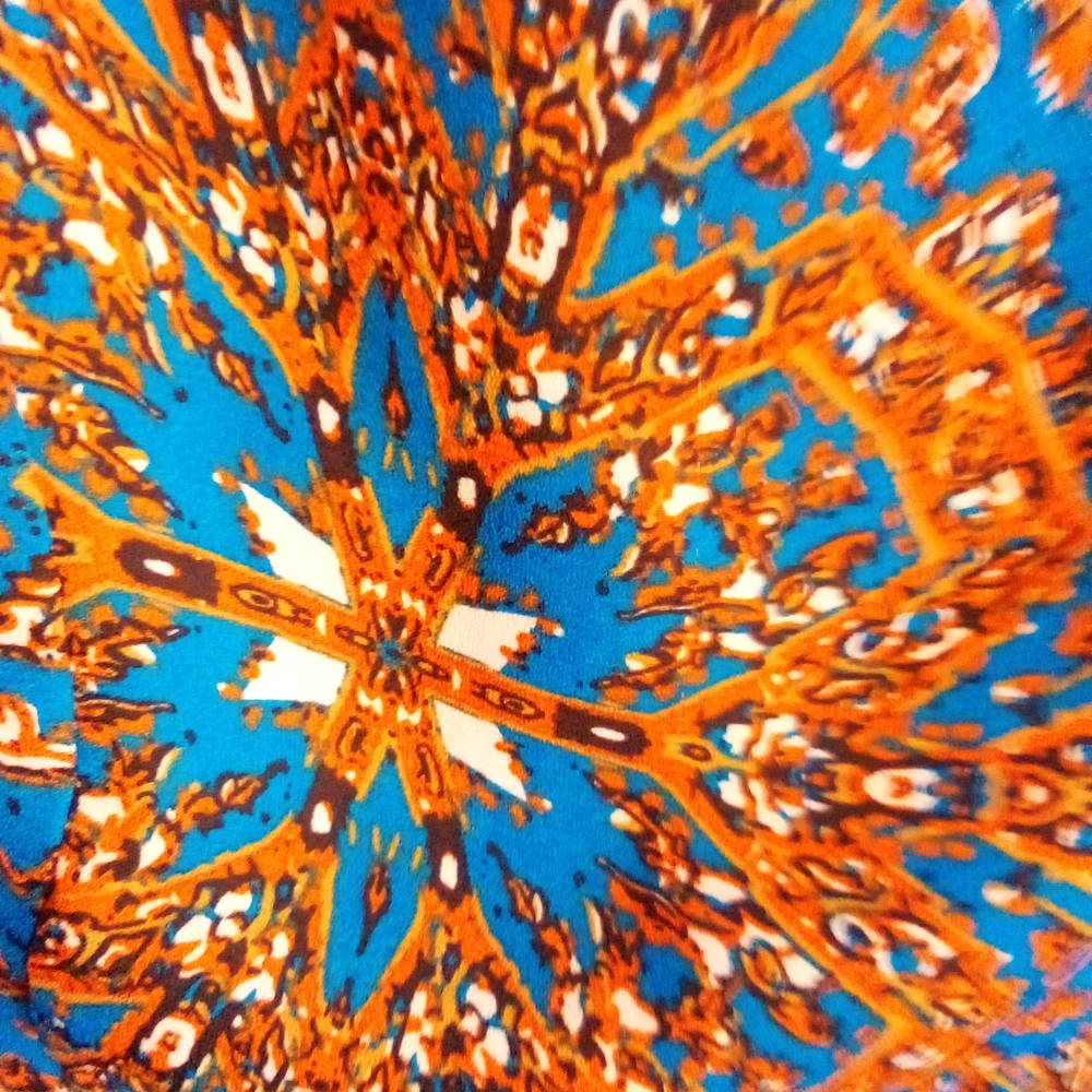 Forever 21 Orange and Blue Kaleidoscope Mini Dress
